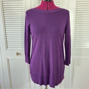 Cable and Gauge Purple Sweater Tunic Medium